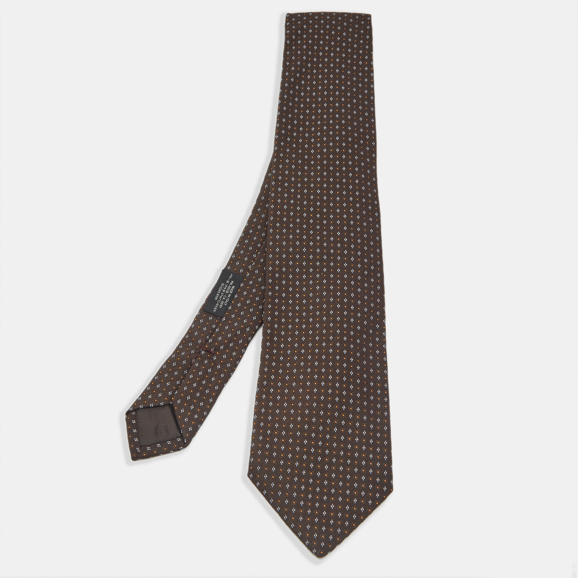 

Prada Brown Jacquard Traditional Tie
