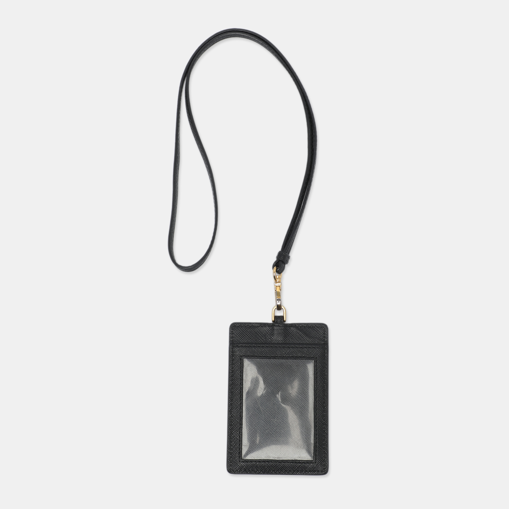 

Prada Black Saffiano Leather ID Card Holder