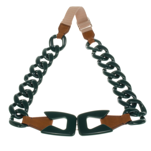Prada Green Plastic Chain Belt 80 CM