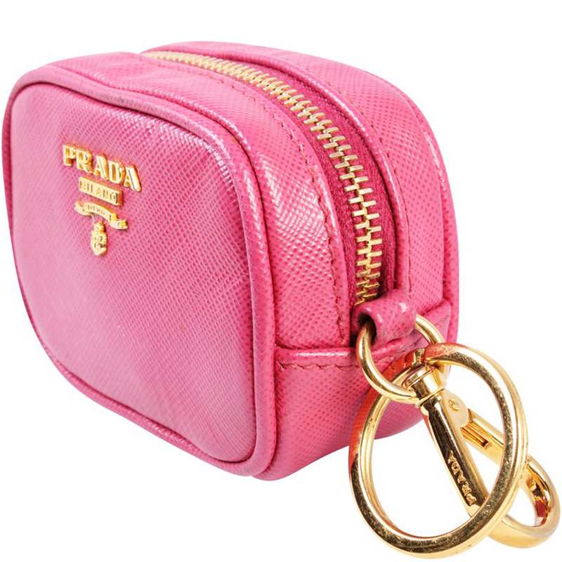 

Prada Pink Saffiano Leather Coin Case