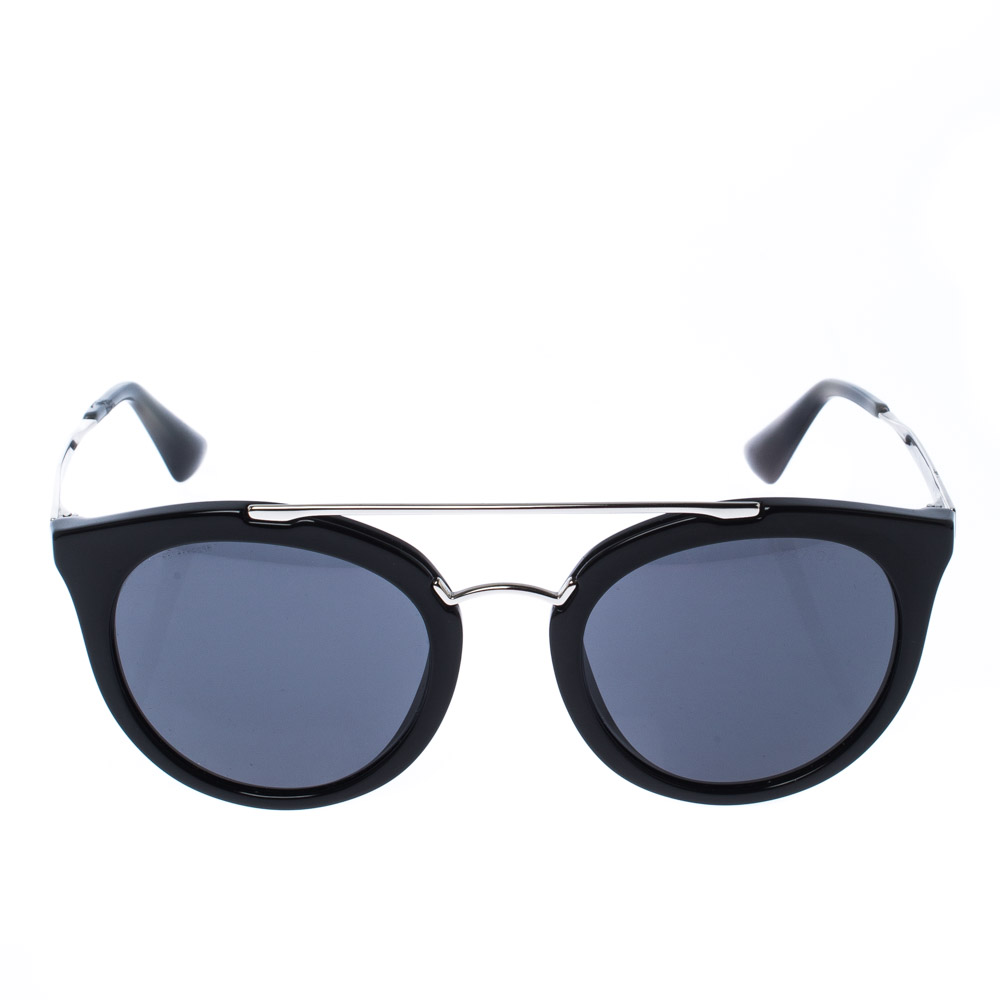 

Prada Black/ Grey SPR 23S Panthos Cat Eye Sunglasses