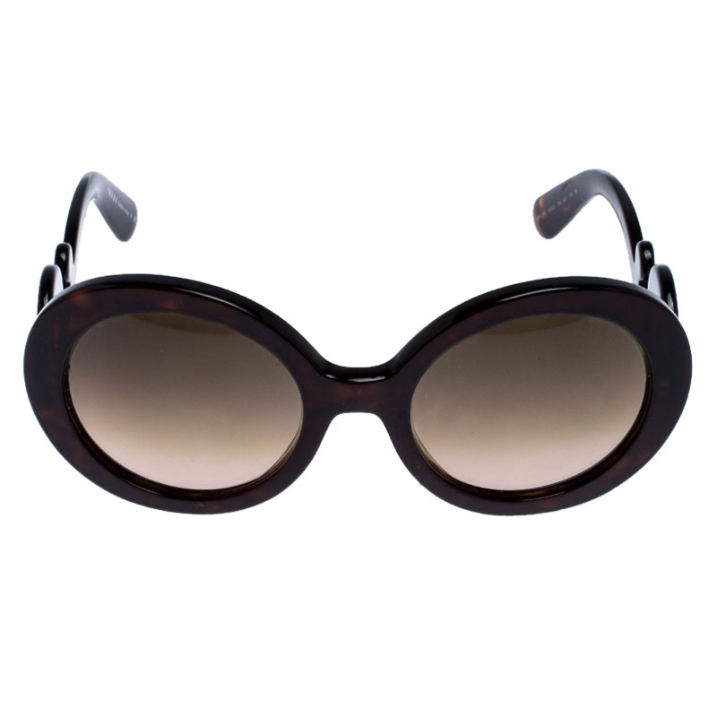 

Prada Brown Havana/Brown Gradient SPR27N Baroque Round Sunglasses
