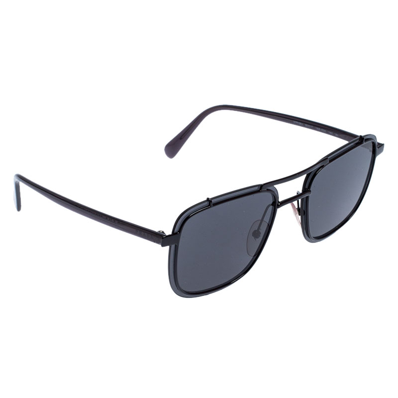 Prada black SPR 59U Square Sunglasses 