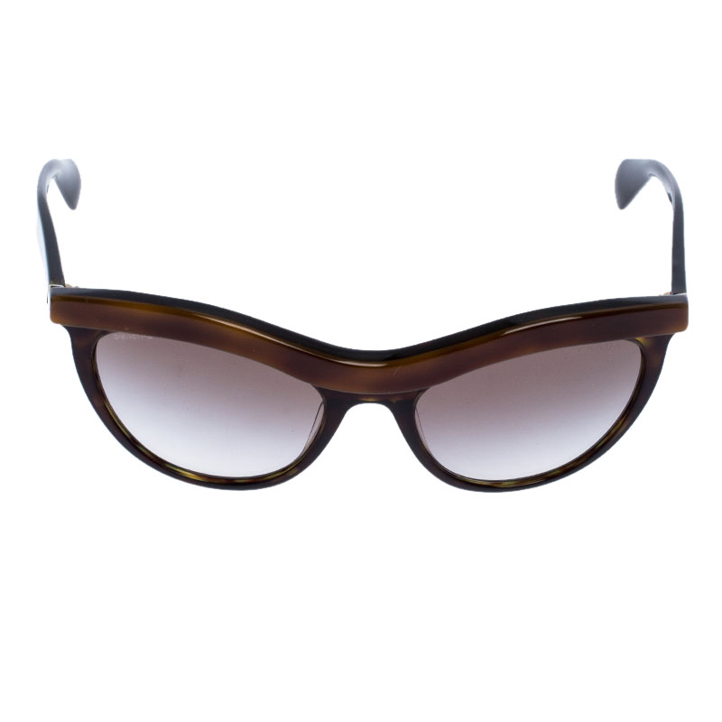 

Prada Havana Black/ Grey Gradient SPR06P Cat Eye Sunglasses