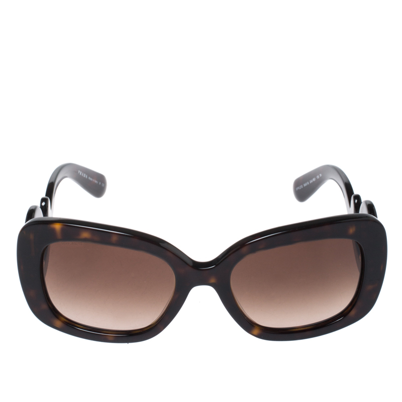 

Prada Havana Brown/ Brown Gradient SPR270 Baroque Rectangle Sunglasses