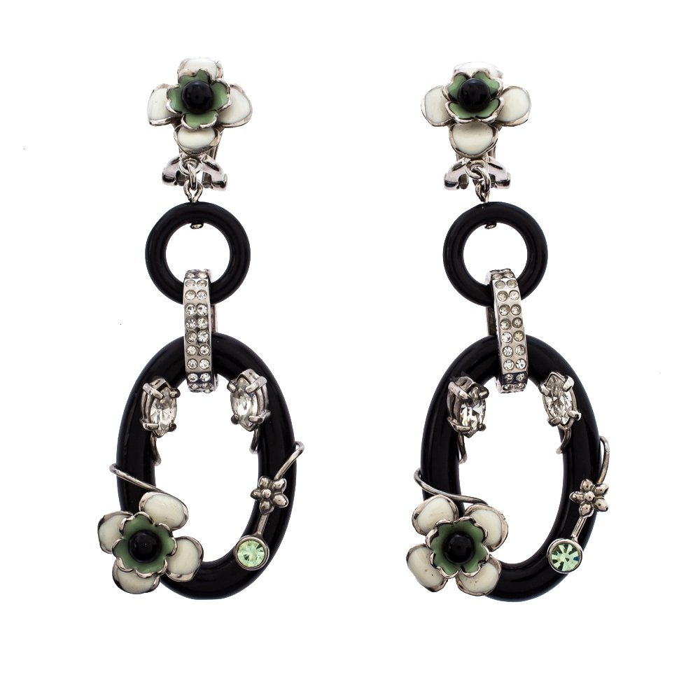 prada flower earrings