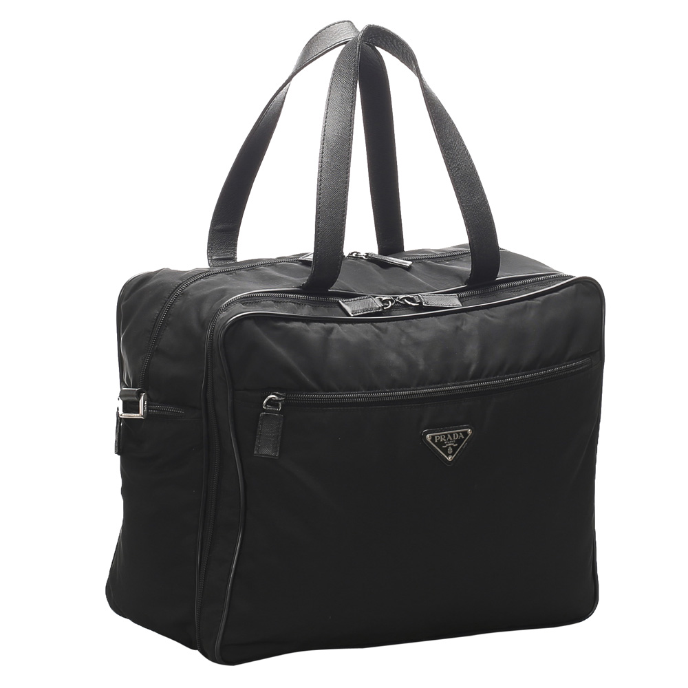

Prada Black Tessuto Nylon Large Travel Bag