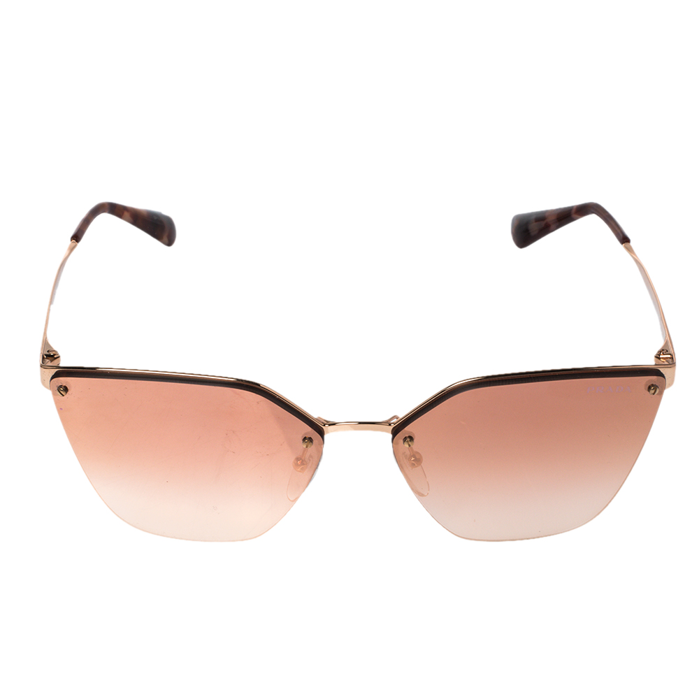 

Prada Rose Gold Tone/ Pink Gradient SPR 68T Cinema Cat Eye Sunglasses