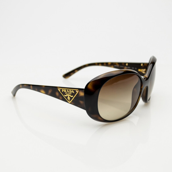 Prada Brown Oversized Oval Frame Sunglasses