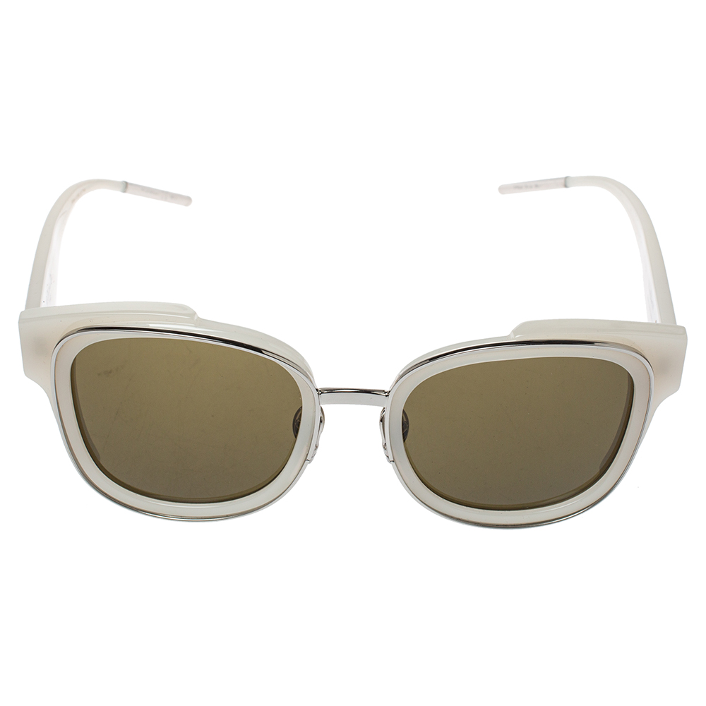 

Dior White/Green Dior Very 2N Square Frame Sunglasses