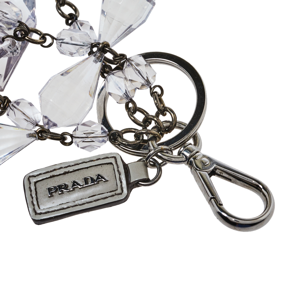 

Prada Plex Crystal Key Chain and Bag Charm, Grey