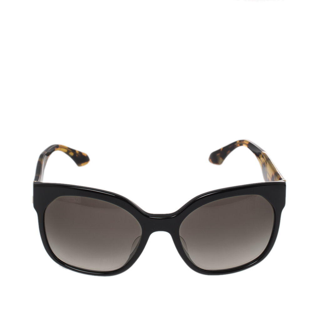 

Prada Tortoise/Black SPR 10R-F Oversized Gradient Sunglasses