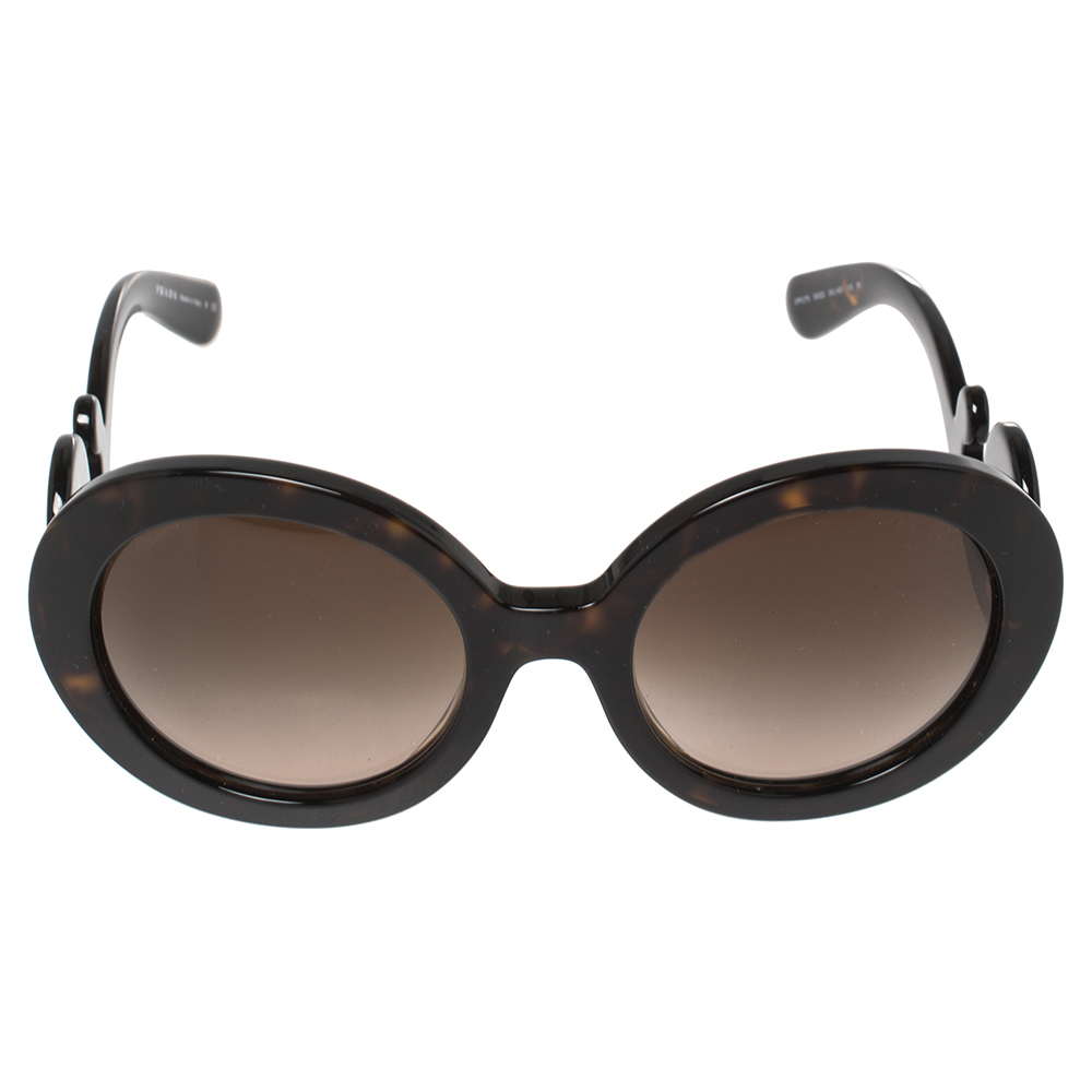 

Prada Brown Tortoise SPR27N Baroque Gradient Oversized Sunglasses