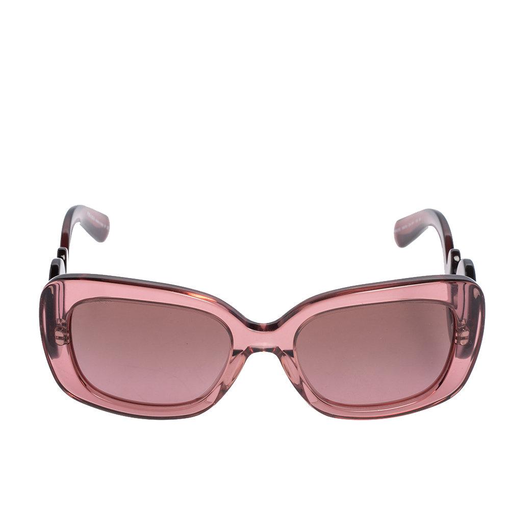 

Prada Pink SPR27O Baroque Gradient Rectangle Sunglasses