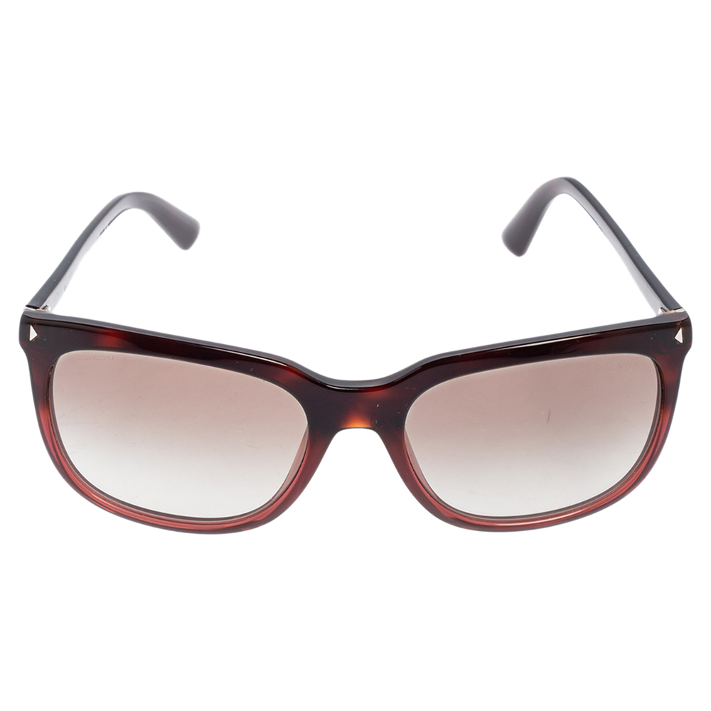 

Prada Maroon Acetate SPR 12R Gradient Square Sunglasses, Burgundy