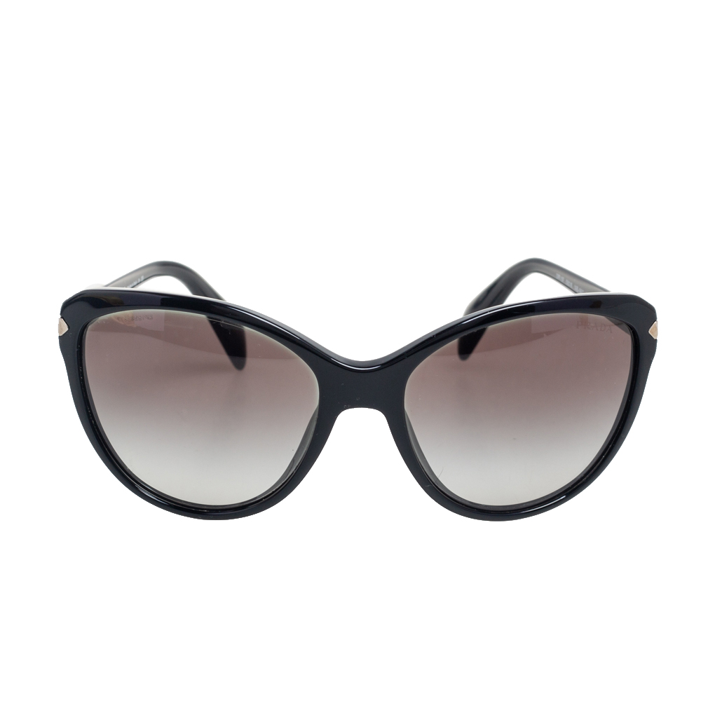 

Prada Black Acetate SPR15P Gradient Cat Eye Sunglasses