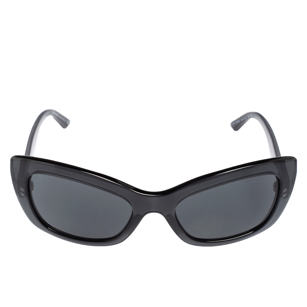 

Prada Black Acetate SPR19M Cat Eye Sunglasses