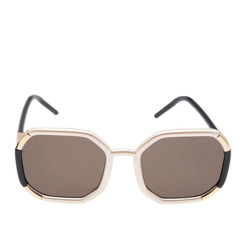 

Prada Gold & Black / Grey SPR20X Oversized Sunglasses