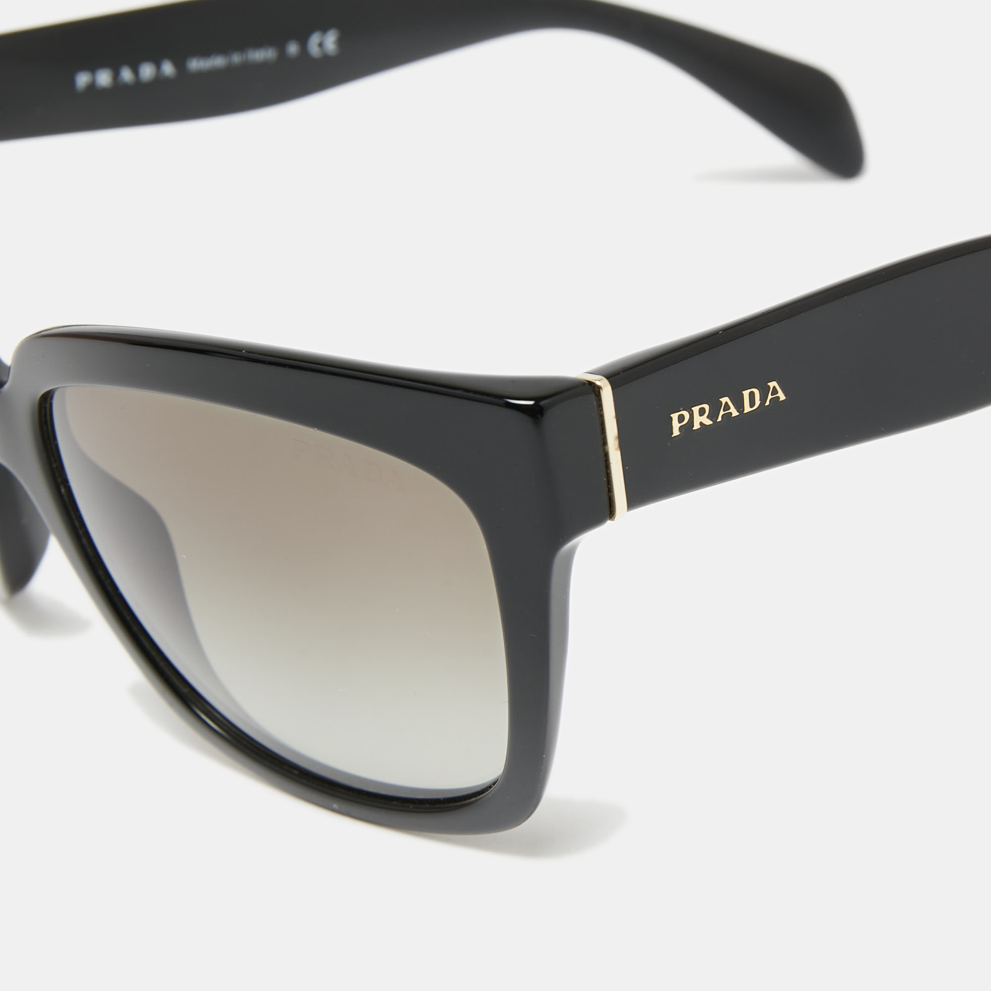 

Prada Black Acetate Square Frame Spr07p Sunglasses