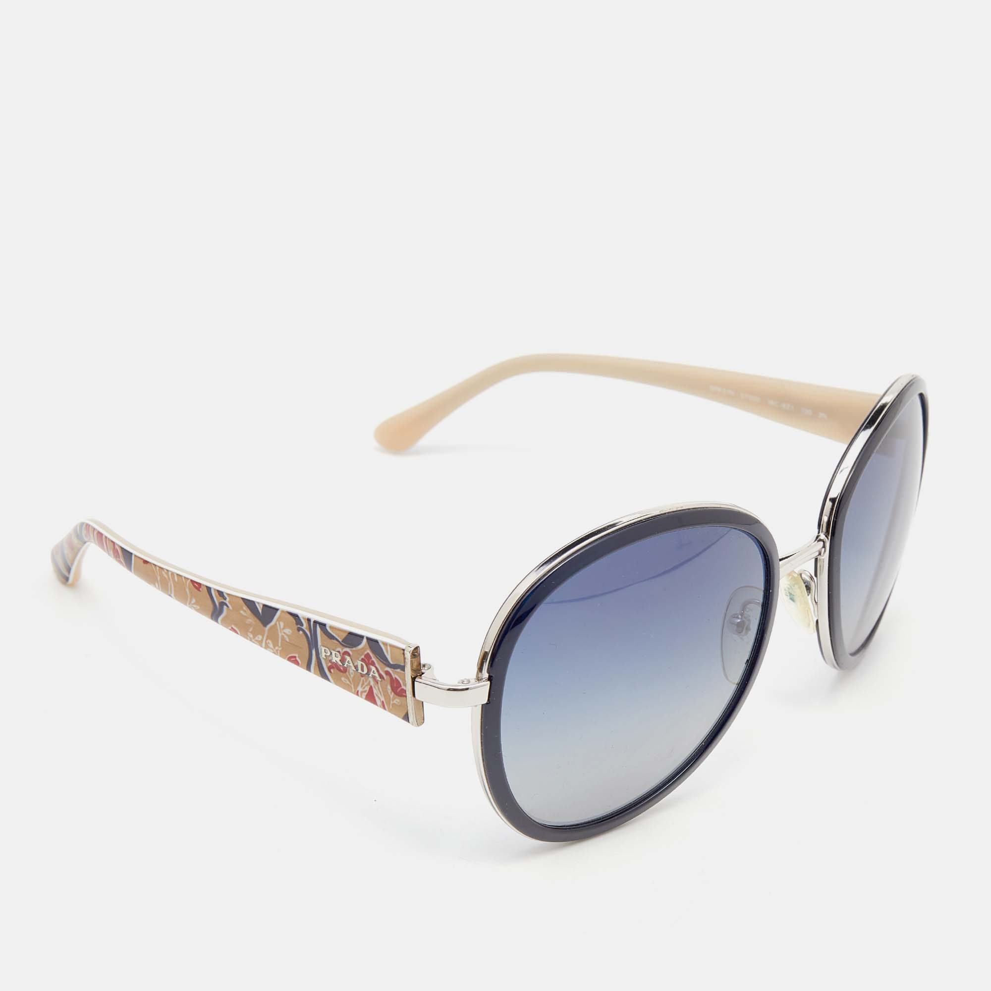 

Prada Black & Printed/ Blue Gradient SPR51N Oversized Sunglasses