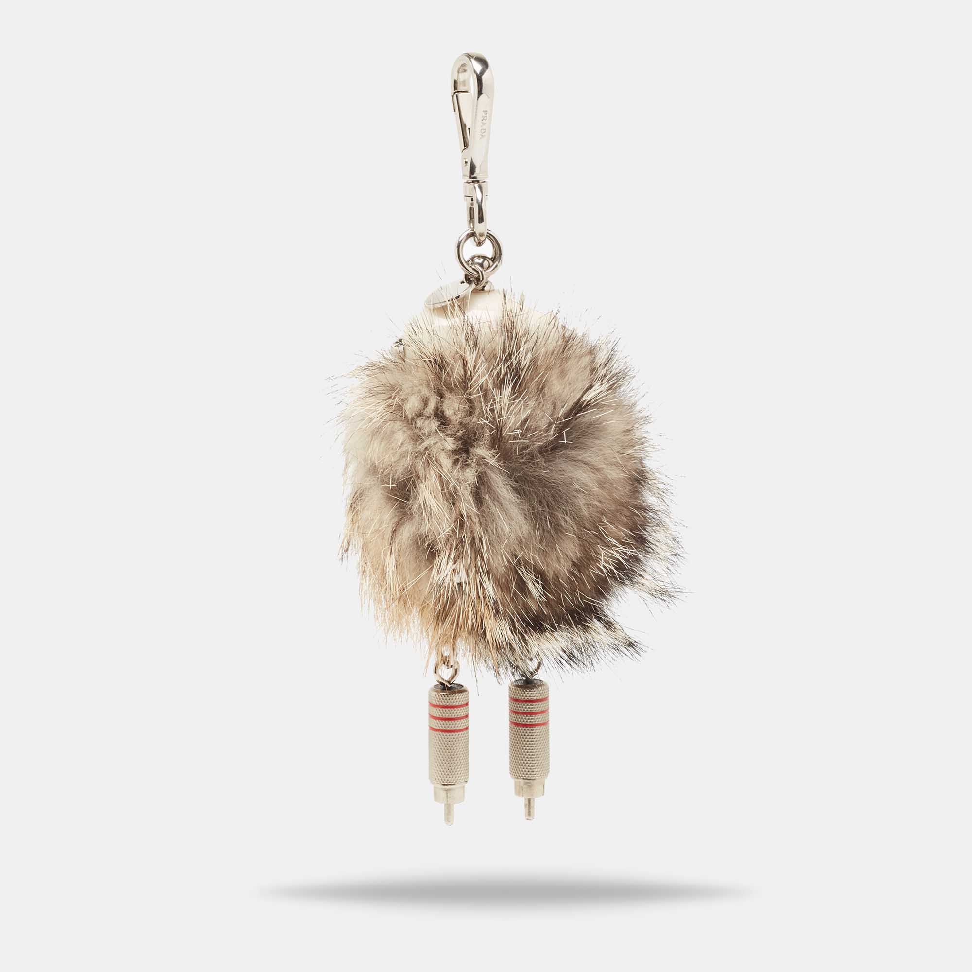 

Prada Multicolor Fox Fur Millie Robot Keychain