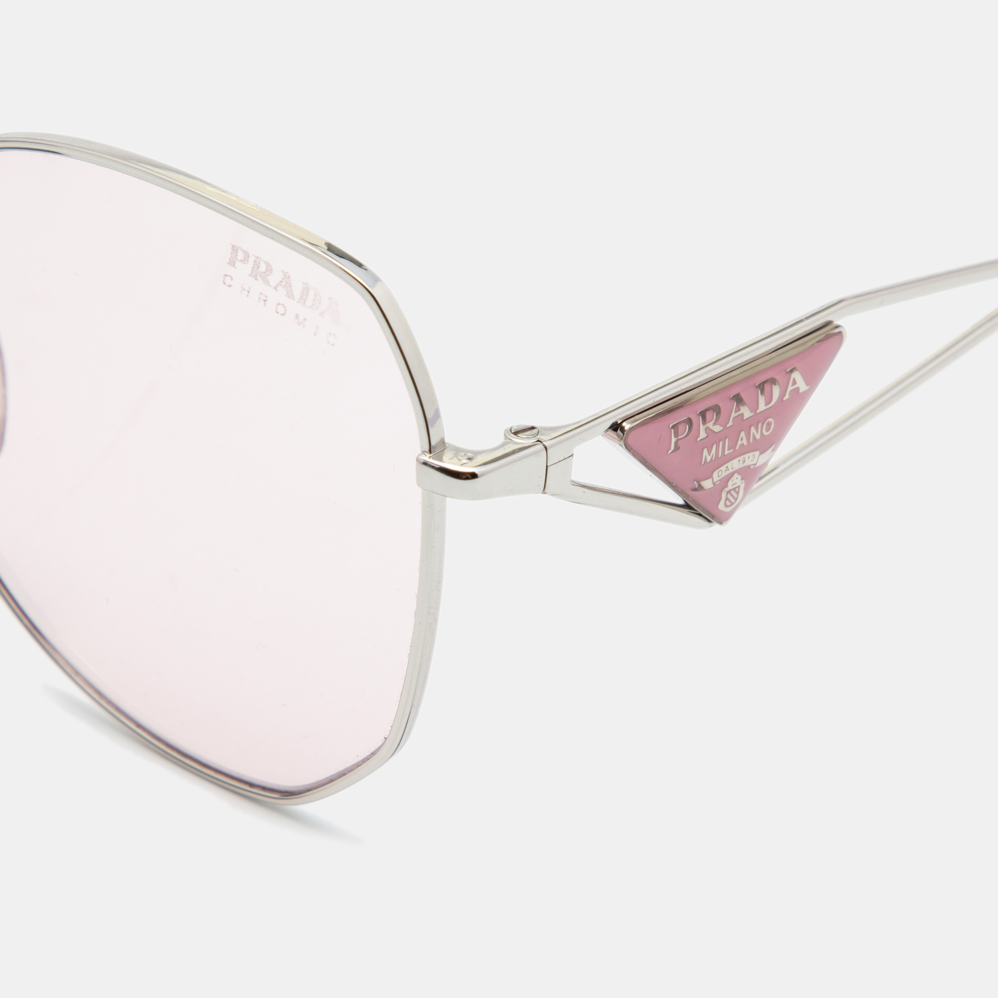 

Prada Pink/Silver SPR57Y Gradient Oversized Sunglasses