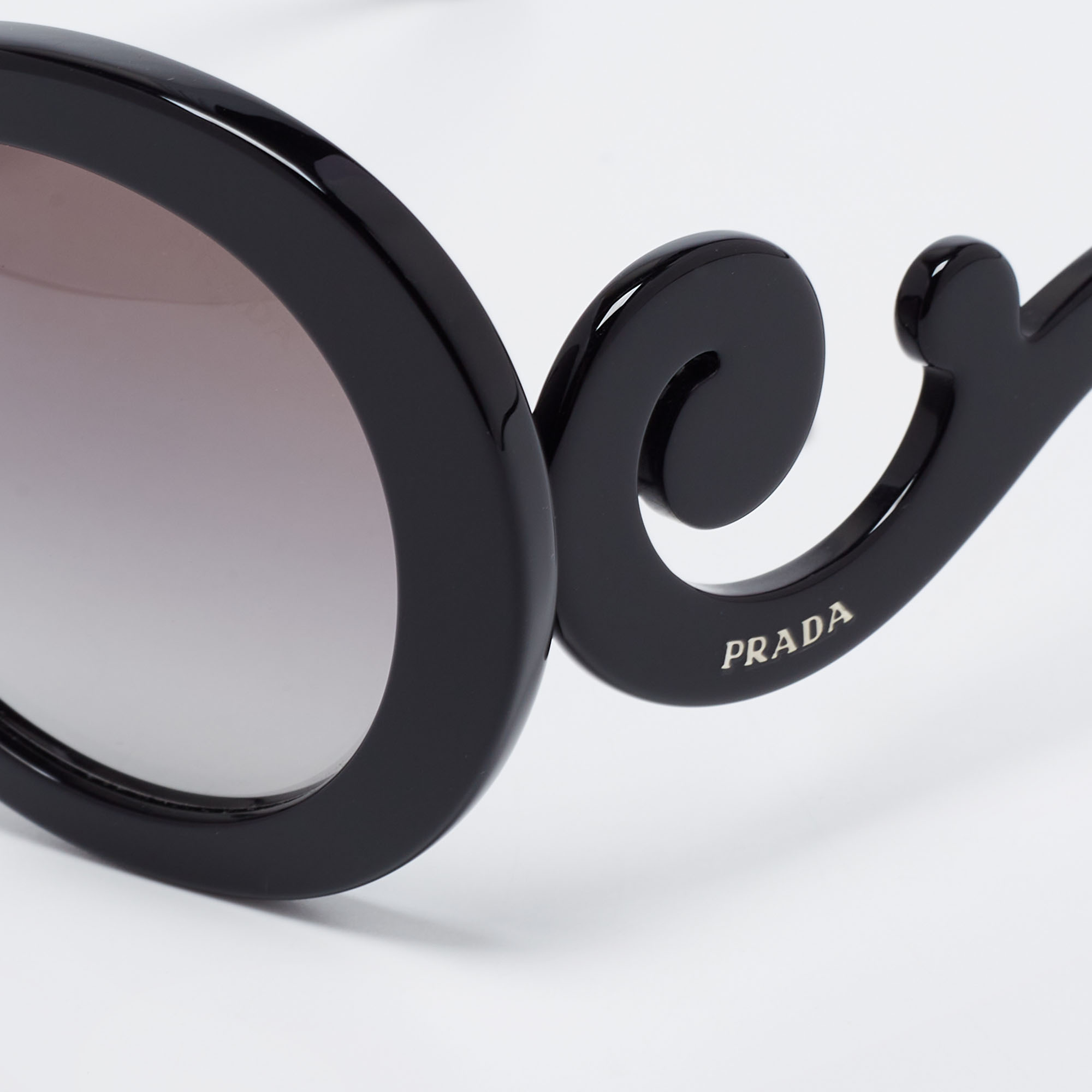 

Prada Black Gradient SPR27N Minimal Baroque Sunglasses