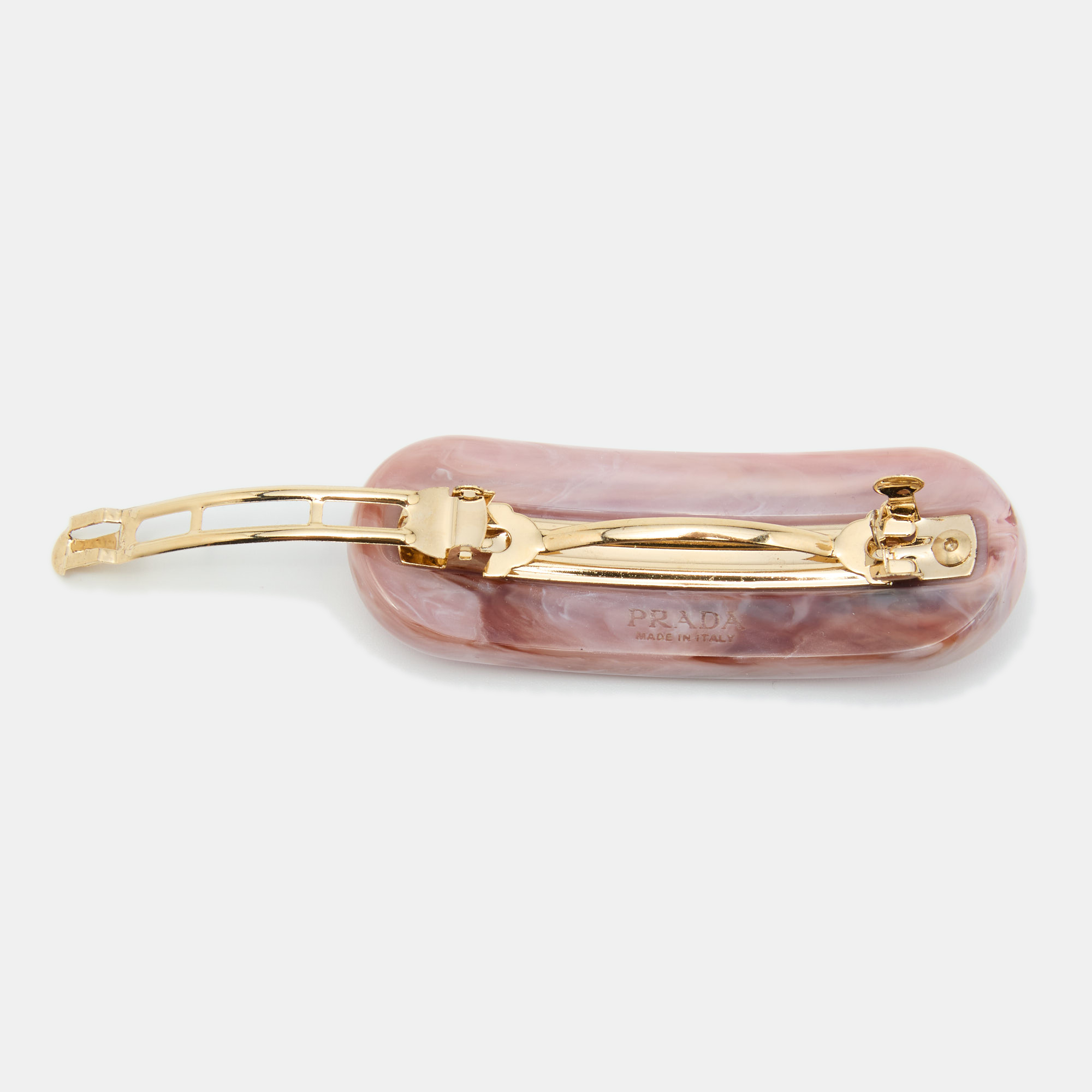 

Prada Pink Crystal Embellished Plex Hair Clip