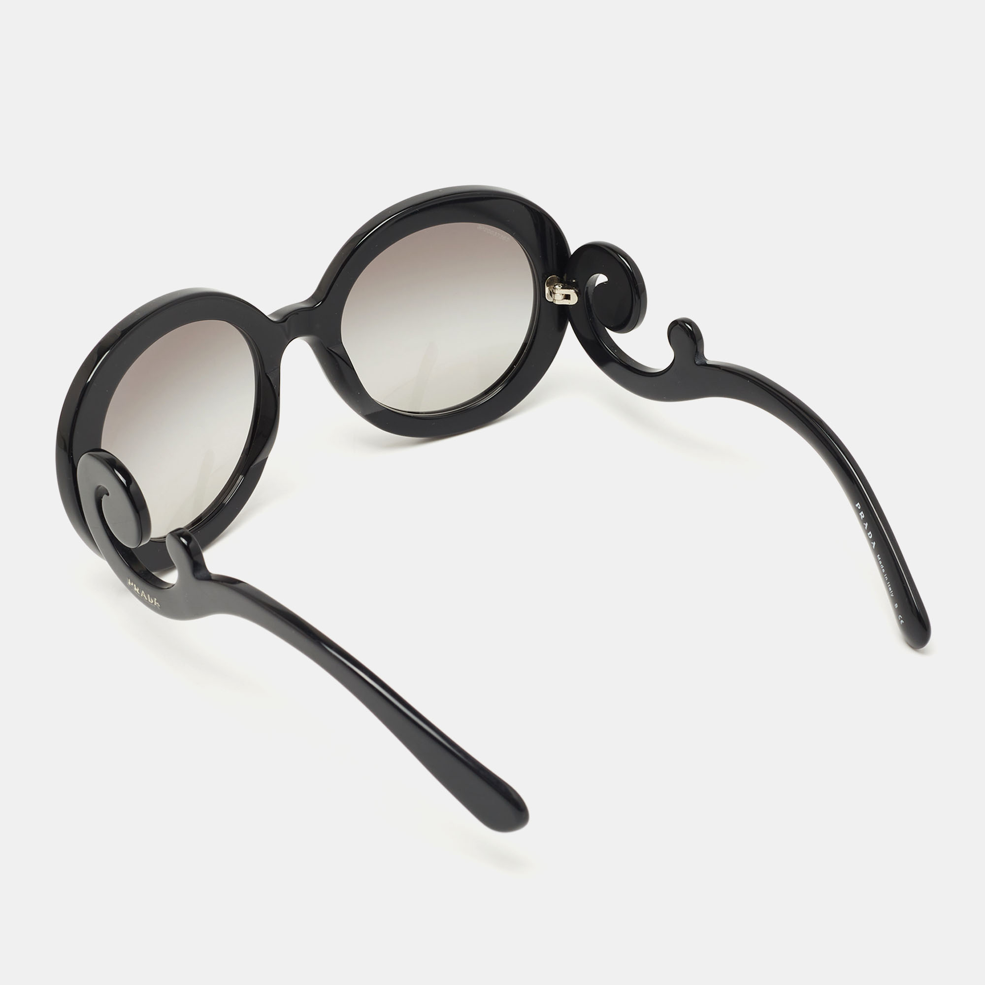 

Prada Black SPR27N Baroque Round Sunglasses