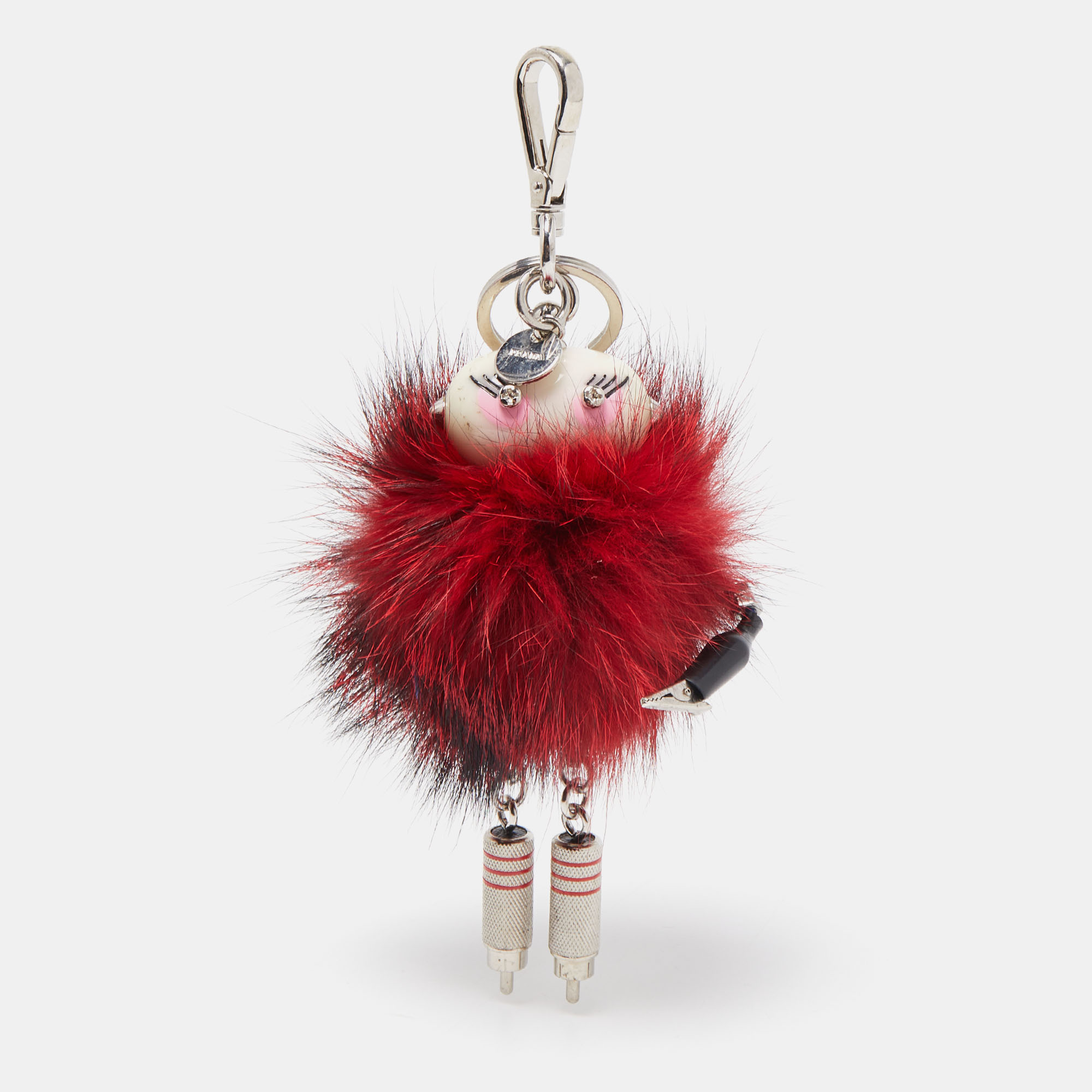 

Prada Red Fur Trick Robot Keyring/Bag Charm