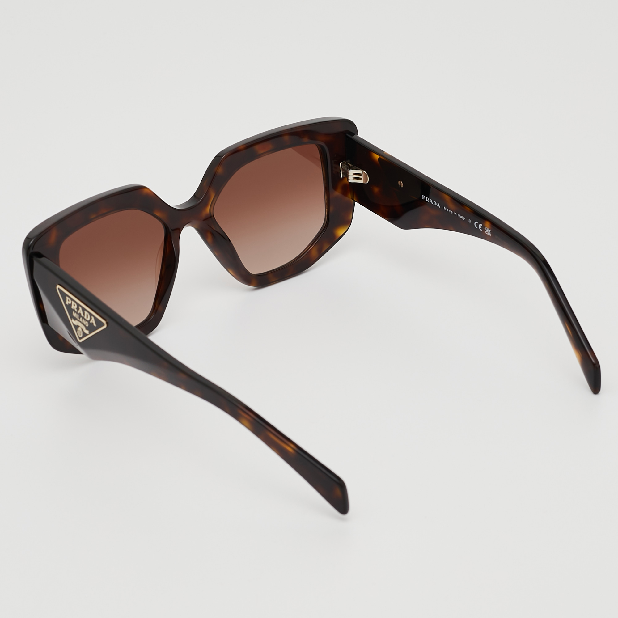 

Prada Brown Gradient SPR14Z Geometric Sunglasses