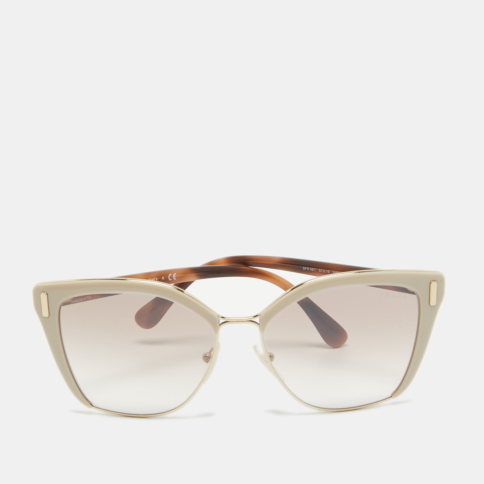 

Prada Brown Gradient Frame SPR 56T Cat Eye Sunglasses