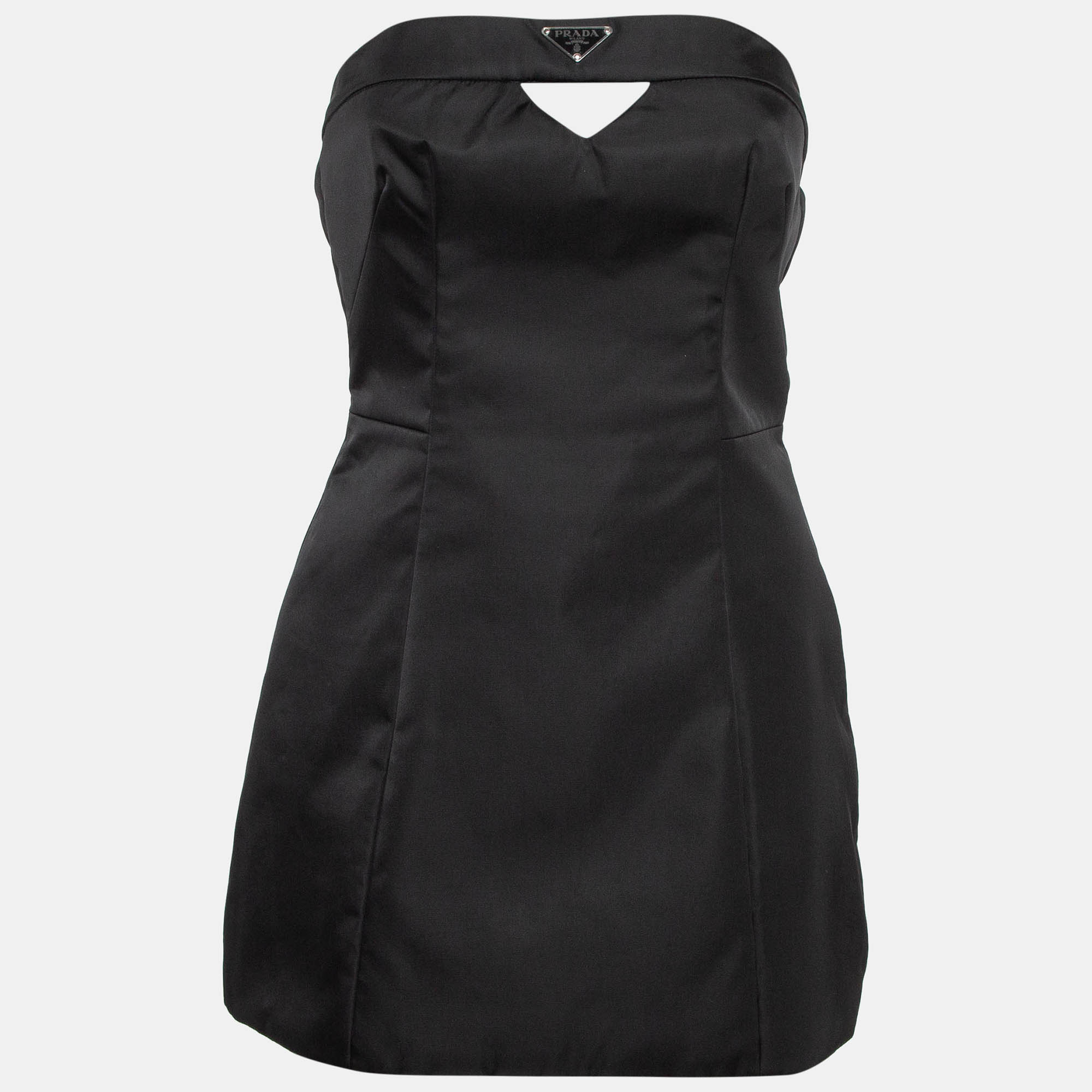 

Prada Black Re-Nylon Strapless Mini Dress S
