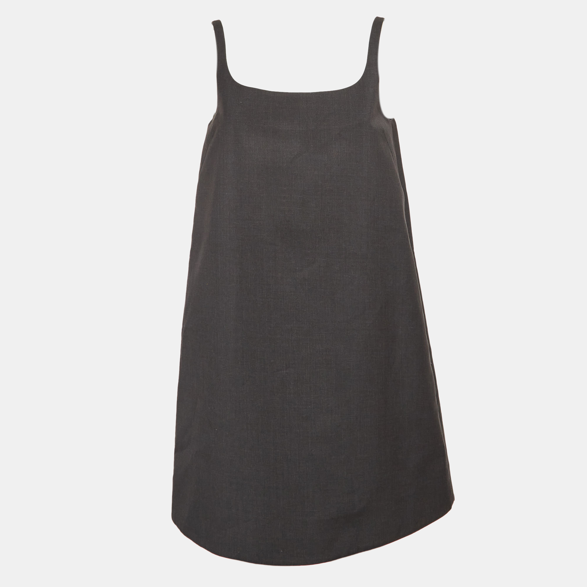 

Prada Dark Grey Wool Mini Shift Dress S