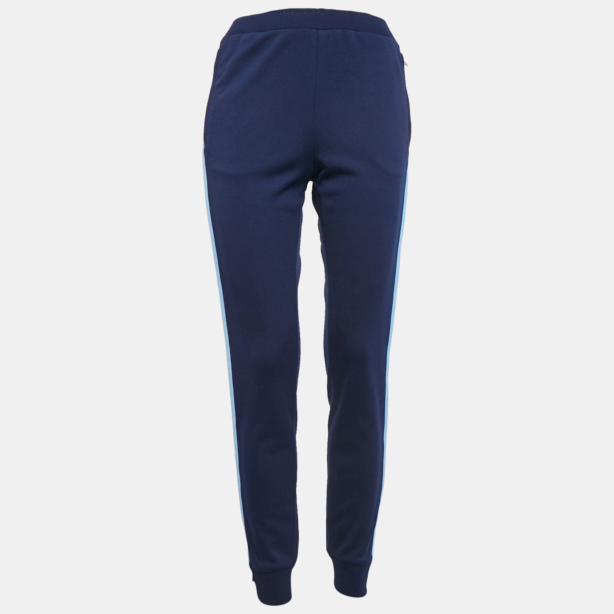 

Prada Navy Blue Side Stripe Stretch Knit Jogger S