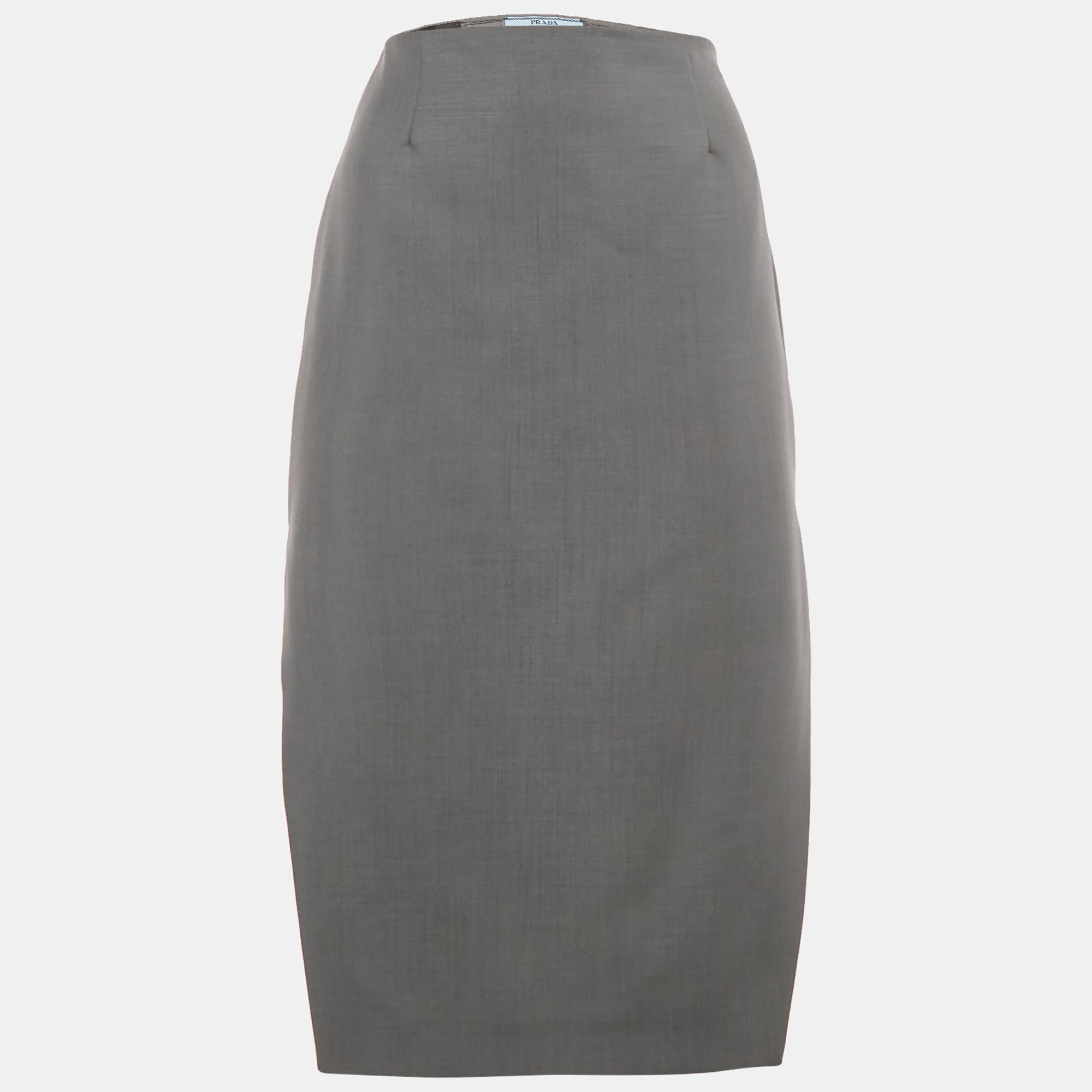 

Prada Grey Mohair Wool Blend Pencil Skirt S