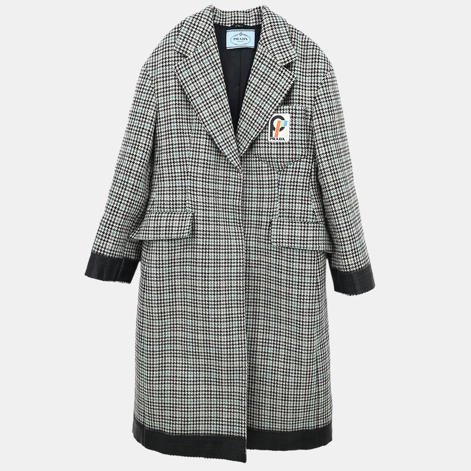

Prada Black Wool Coat Women Size 44