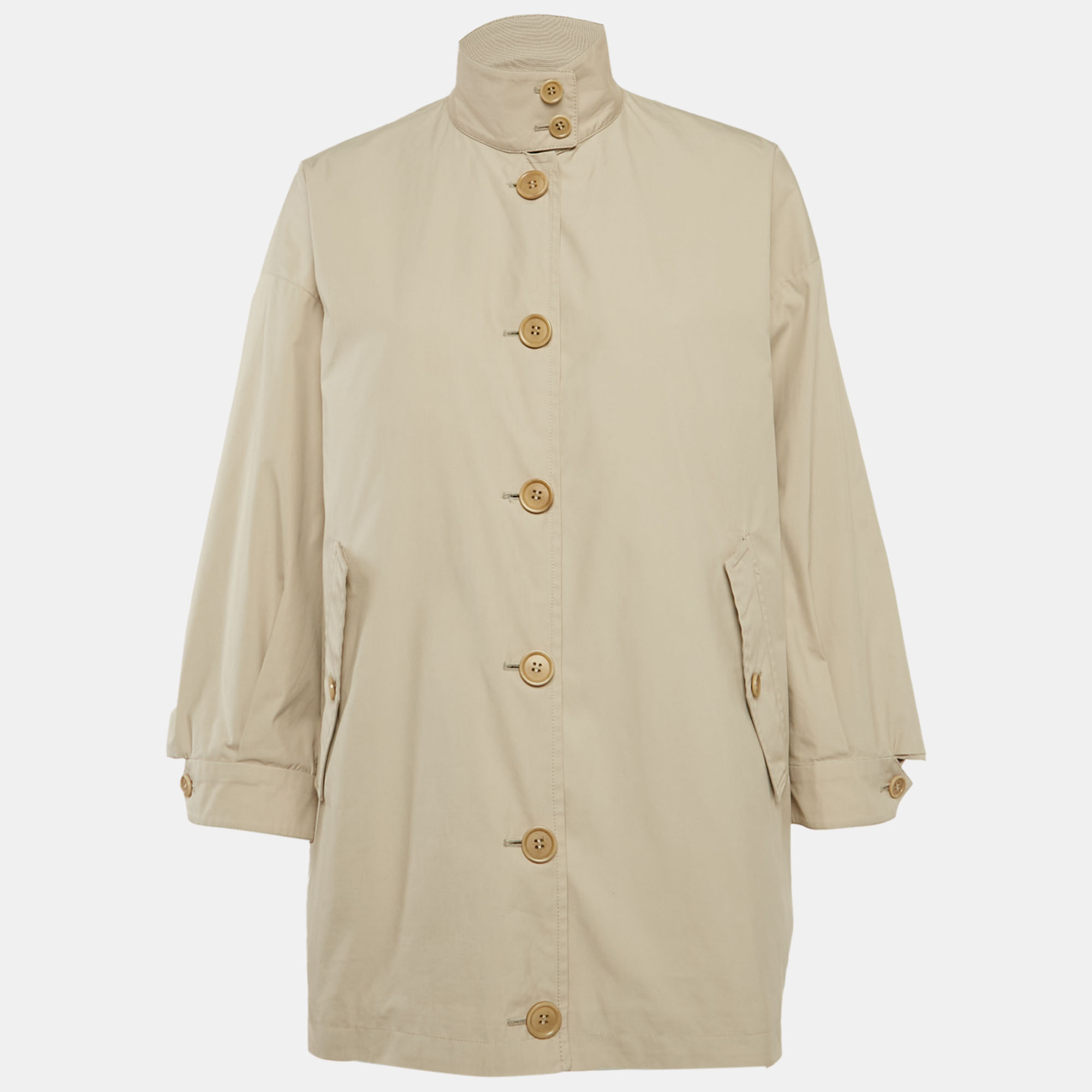 

Prada Beige Cotton Panama Caban Jacket XS