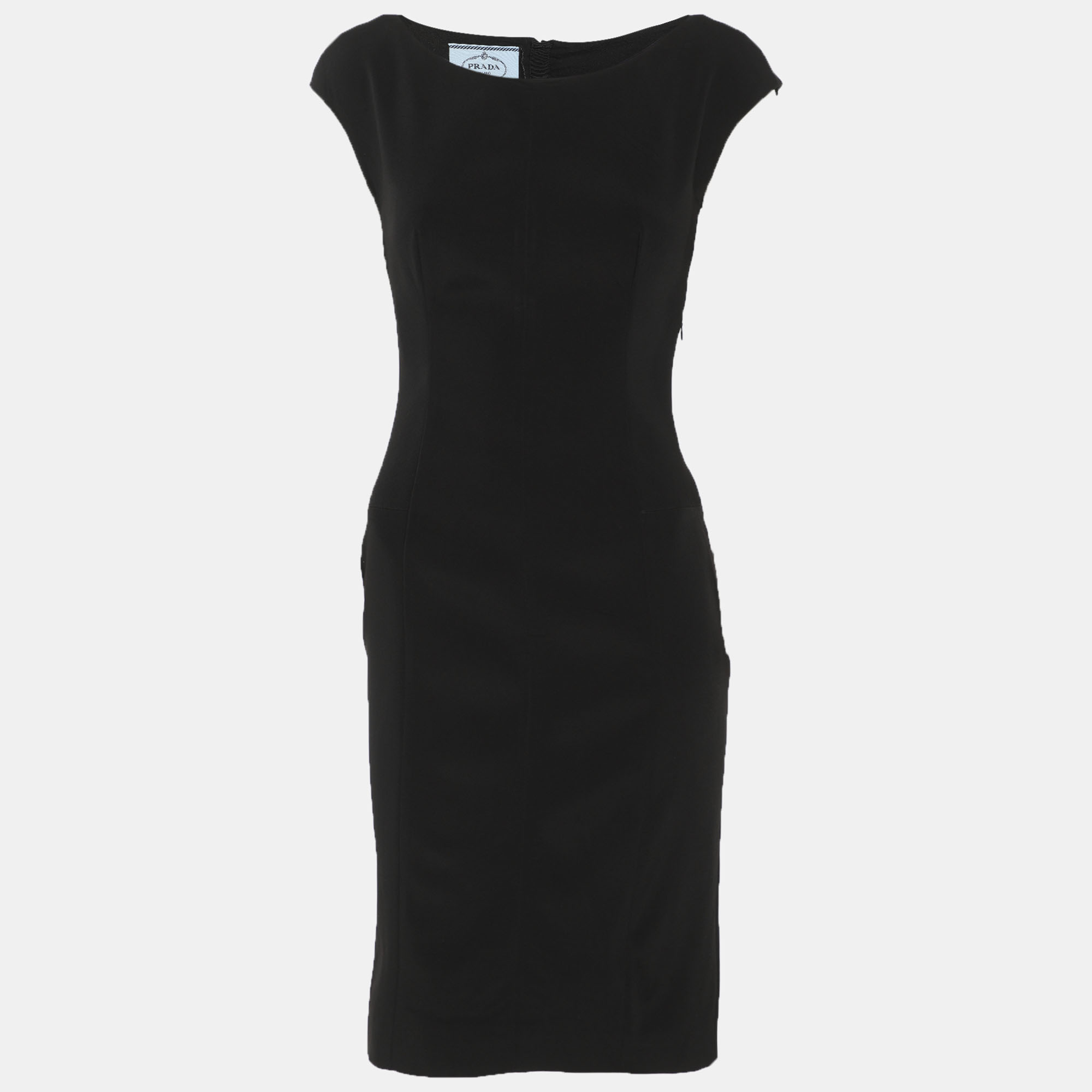 

Prada Black Stretch Crepe Sleeveless Mini Dress S