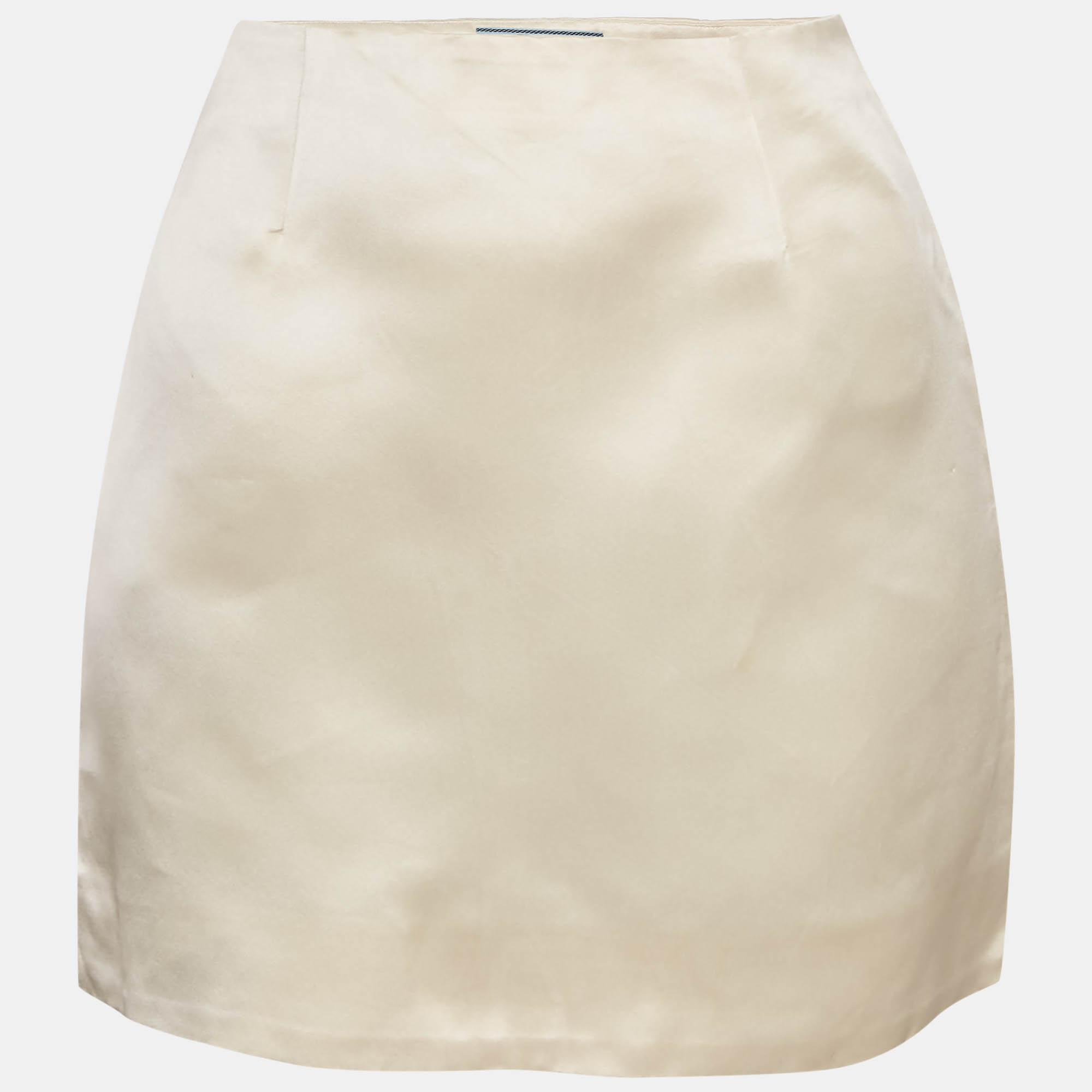 

Prada Cream Satin Mini Skirt S