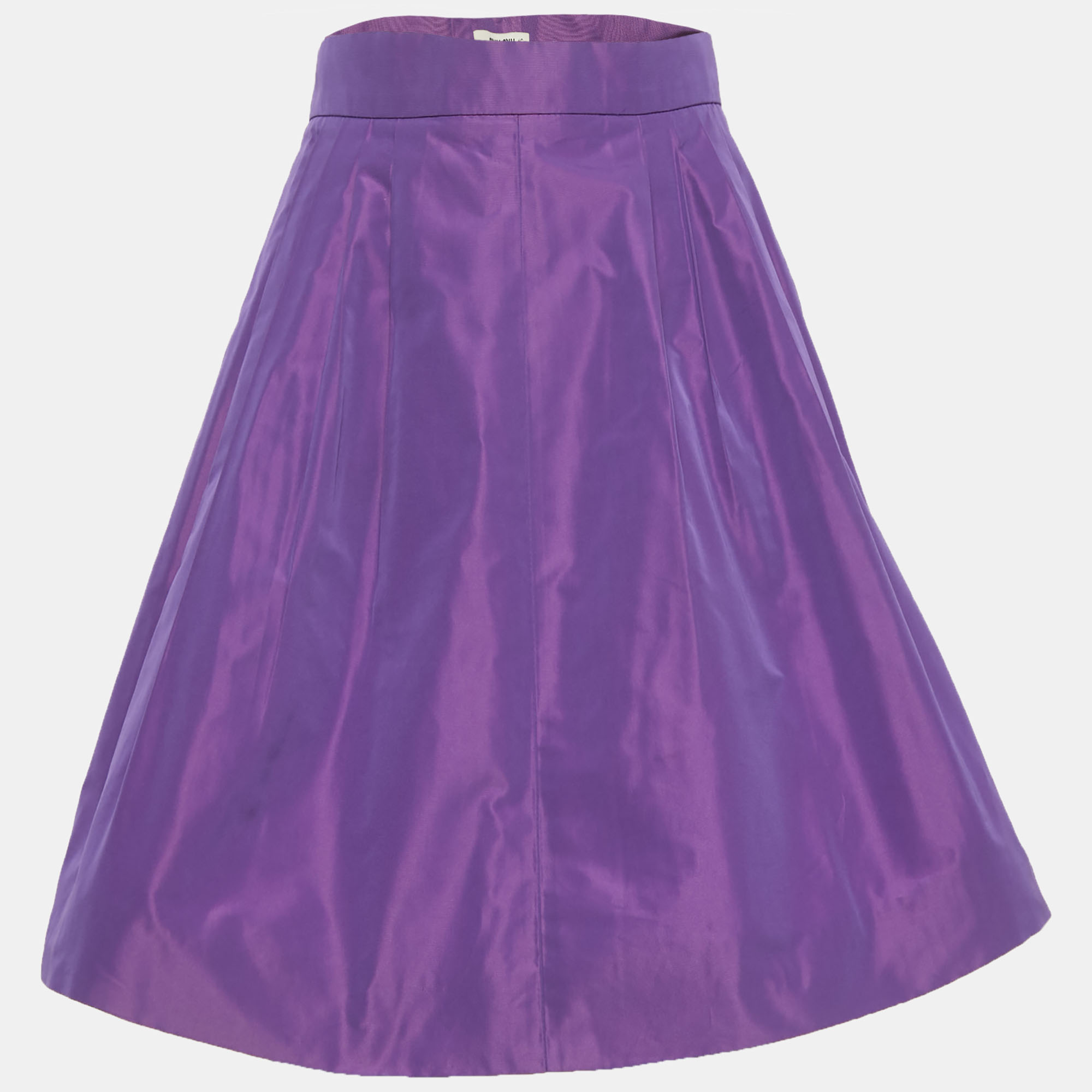 

Miu Miu Purple Taffeta Pleated Mini Skirt S