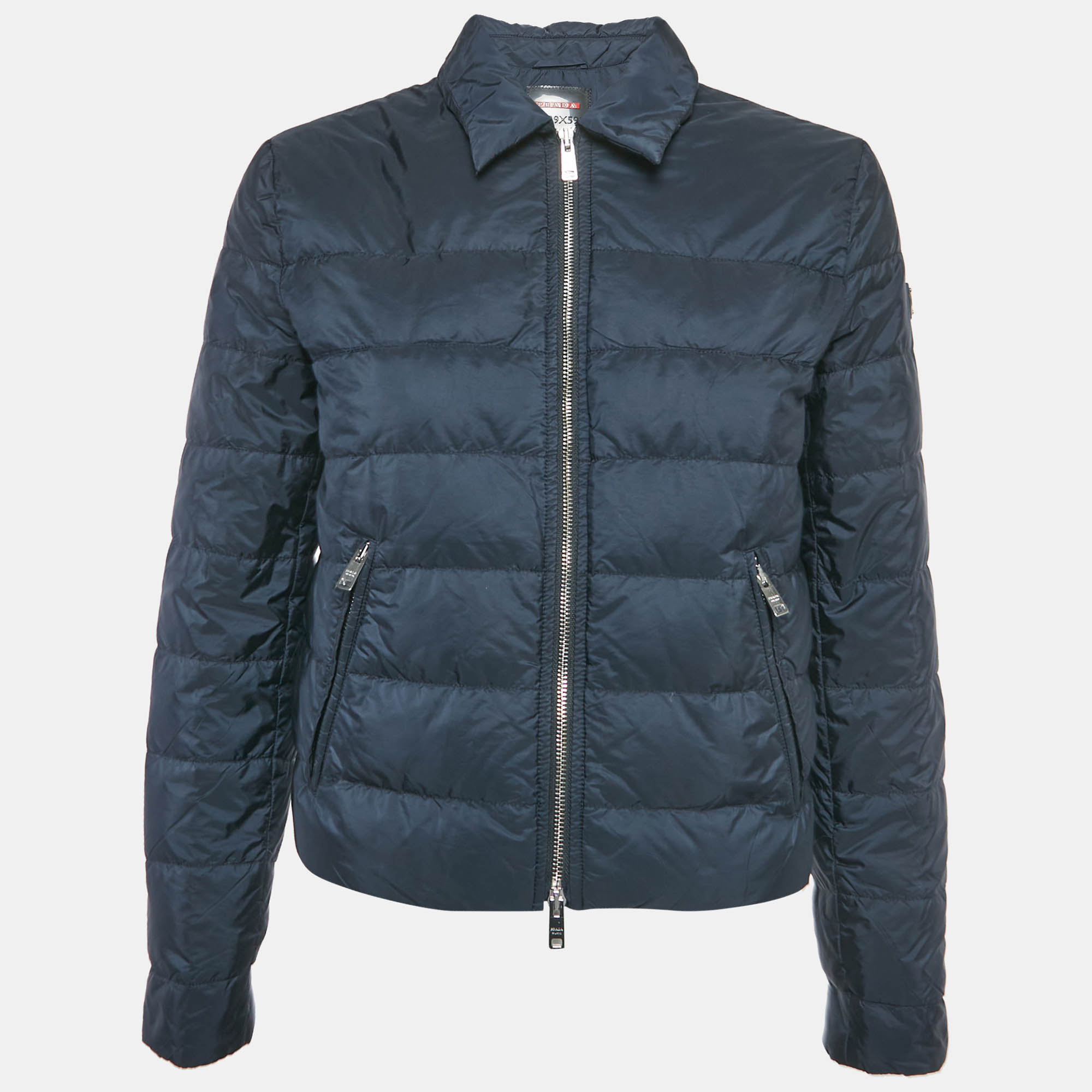 

Prada Navy Blue Nylon Down Jacket M