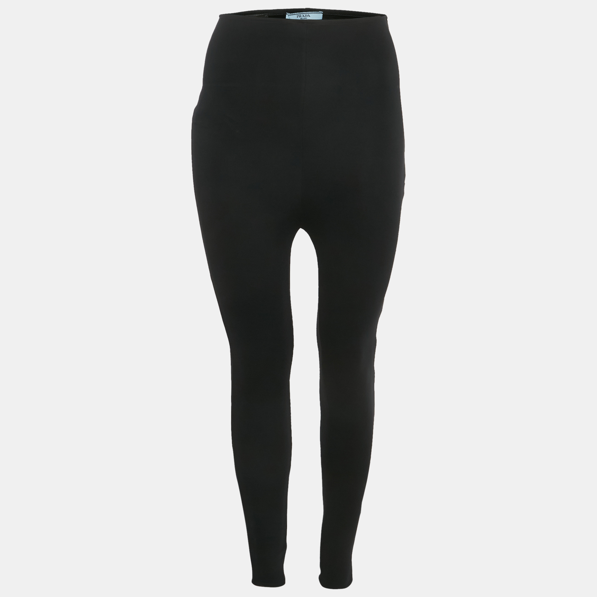 

Prada Black Jersey High Rise Leggings XS