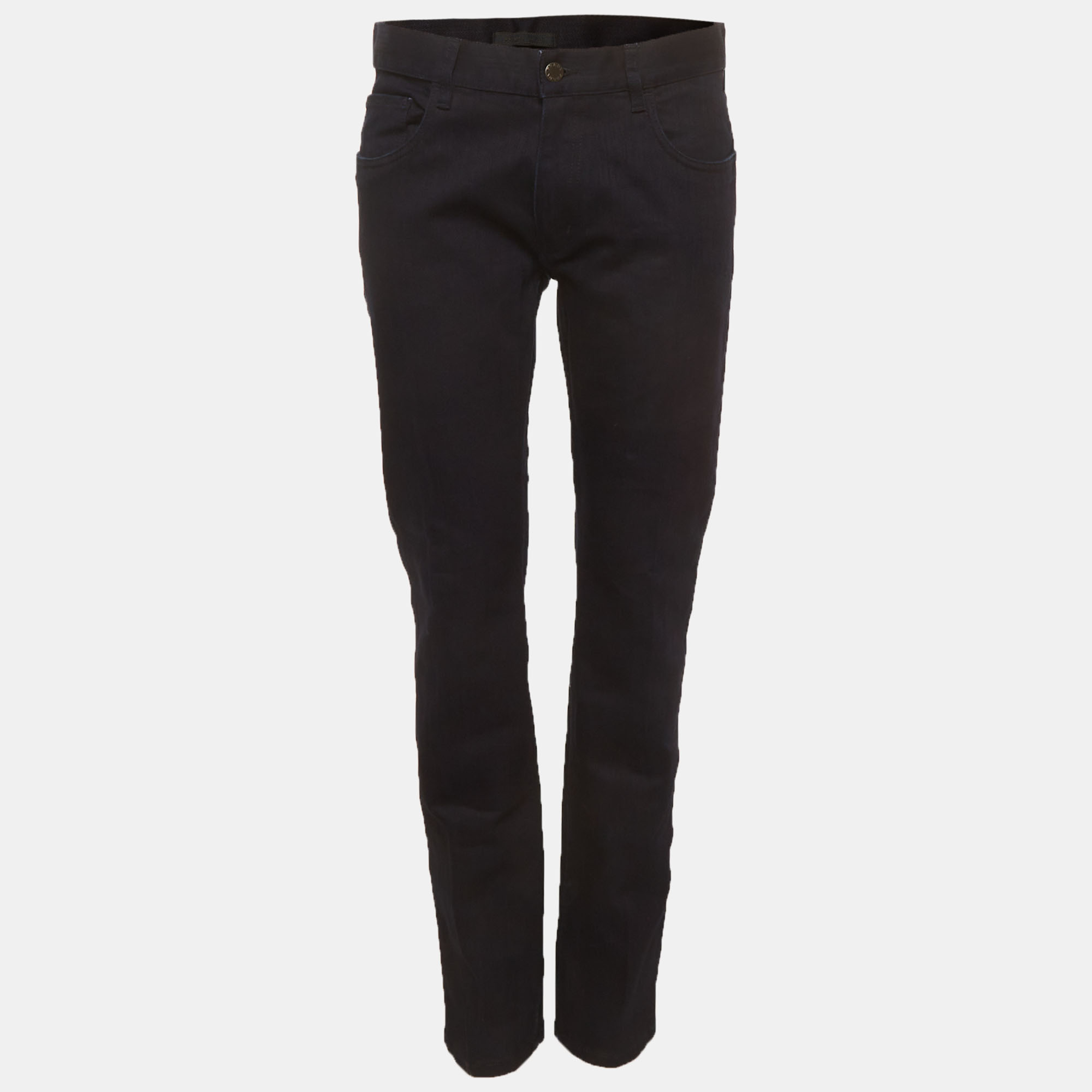 

Prada Blue Denim Tapered Fit Jeans L/Waist 33"