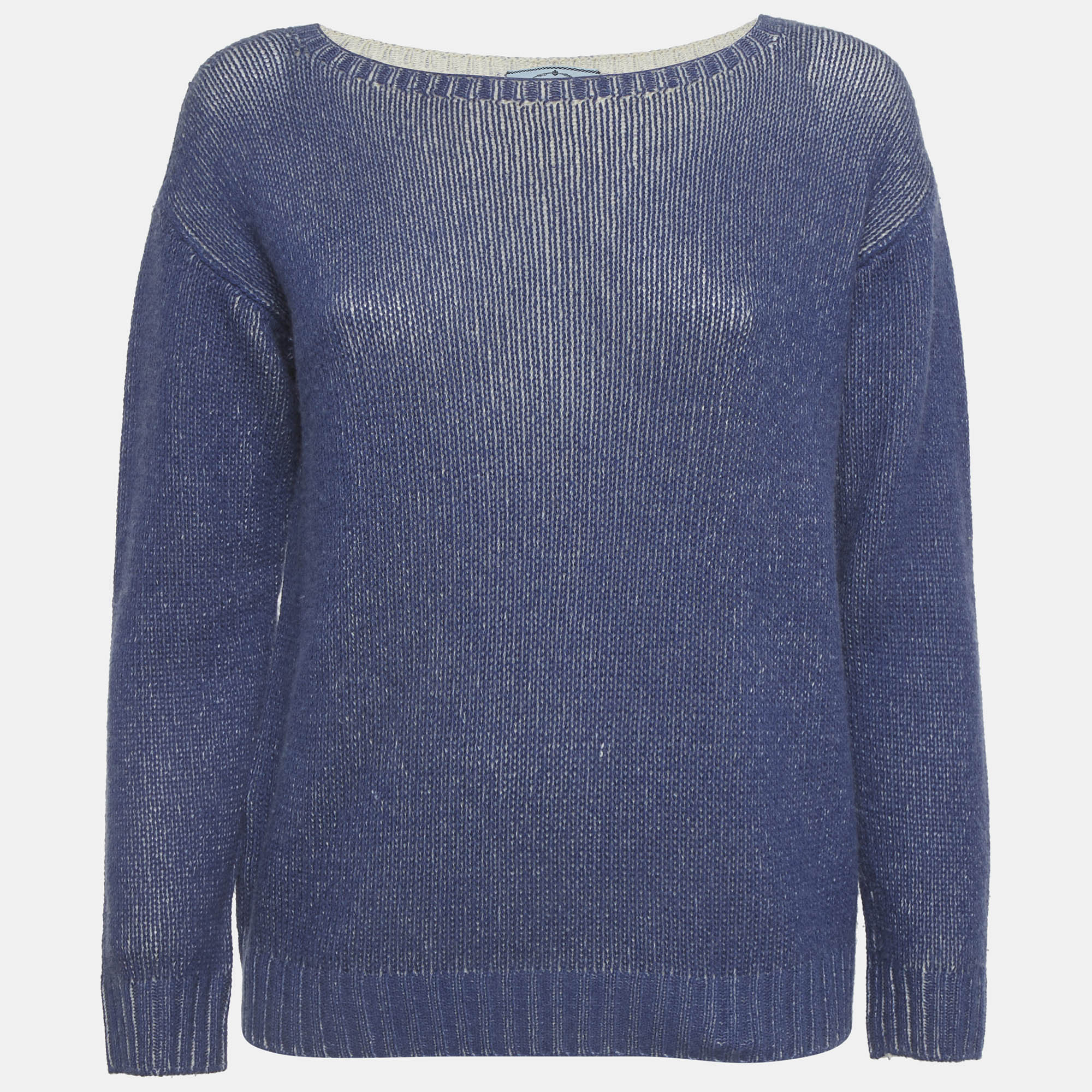 

Prada Blue Rib Knit Sweater S