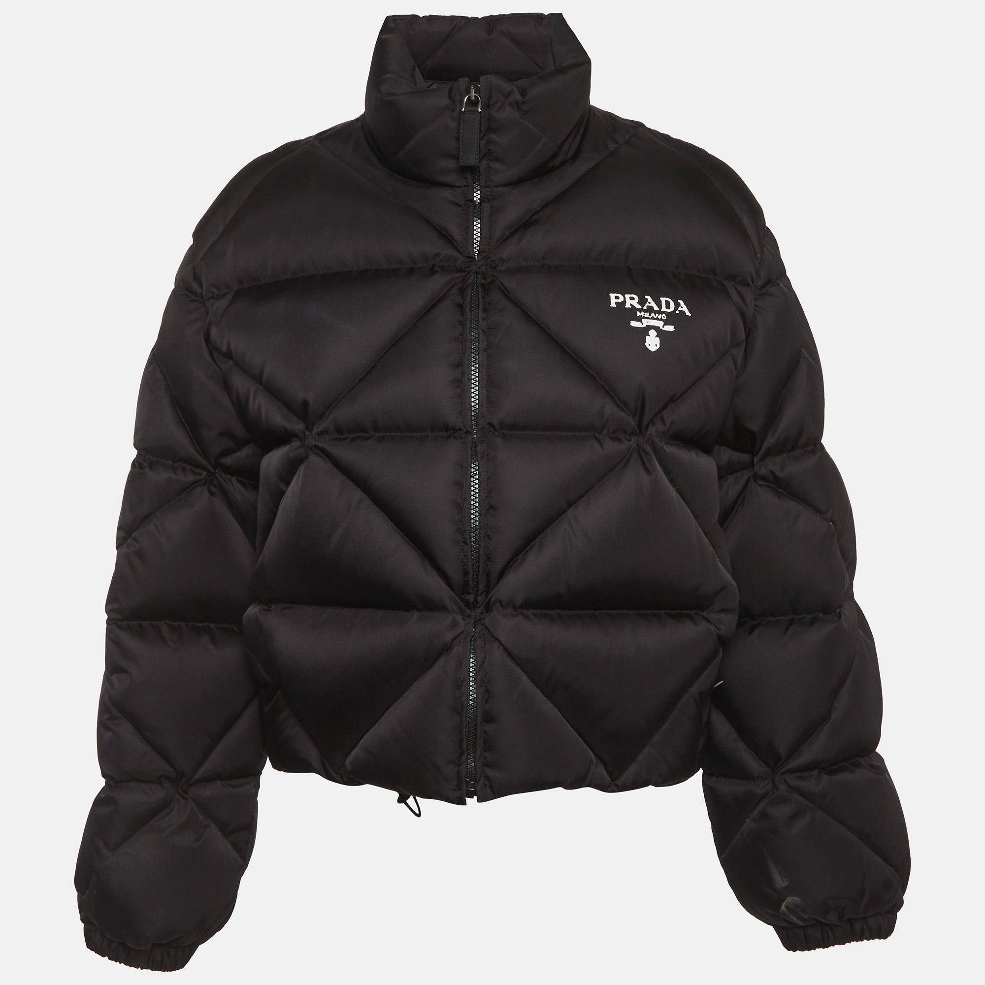 

Prada Black Re-Nylon Cropped Puffer Jacket M