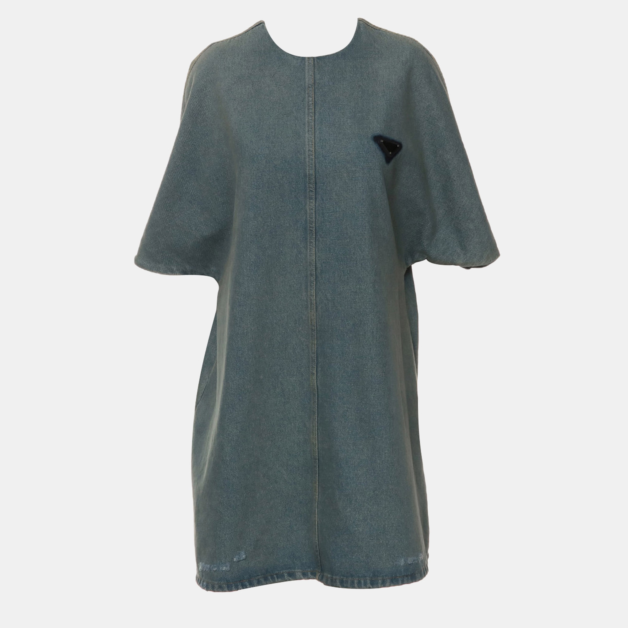 

Prada Triangle Logo Denim Dress XS, Blue