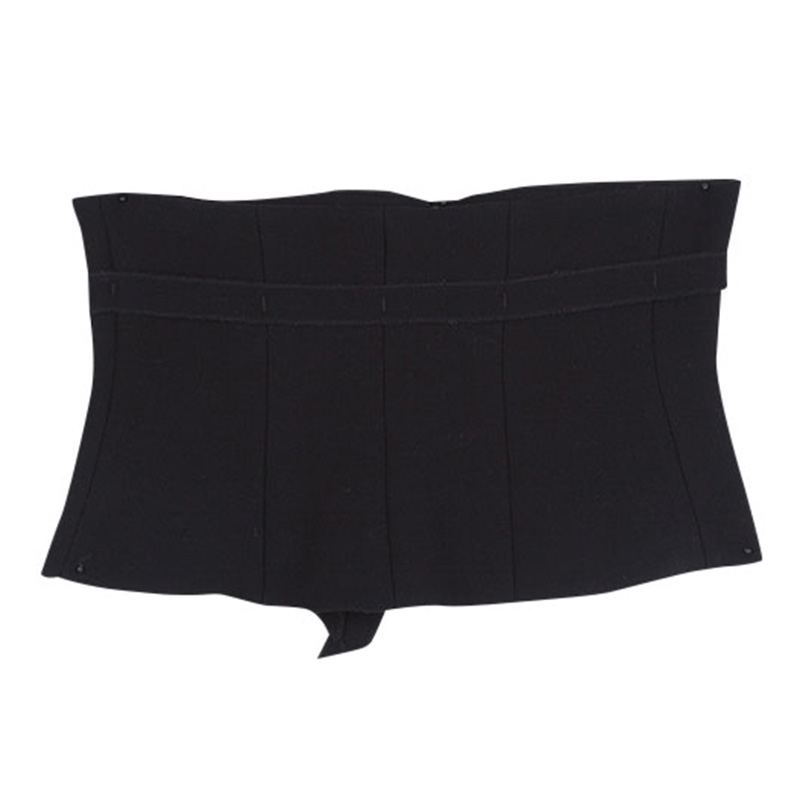 

Prada Black Wool Tie Detail Tube Top
