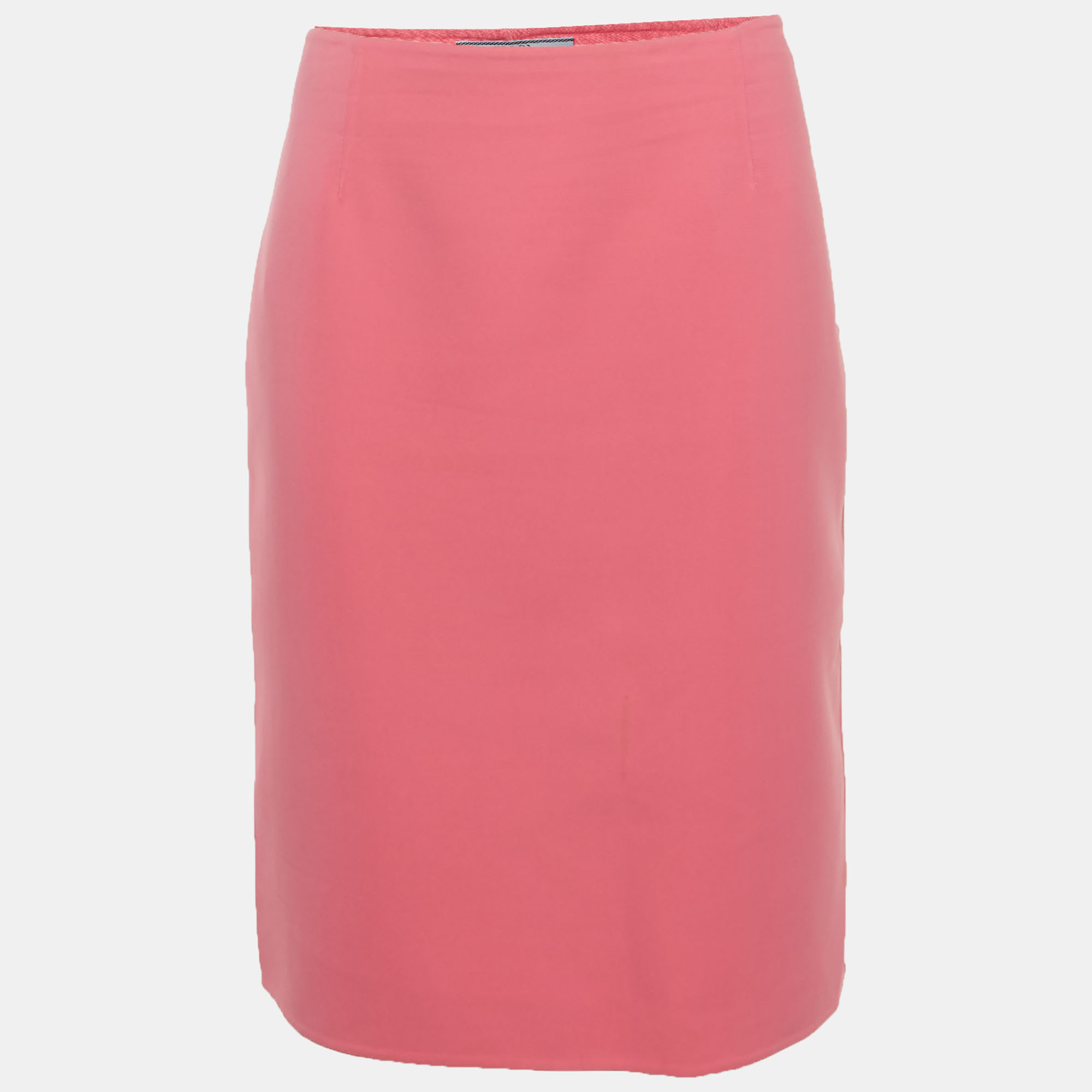 

Prada Pink Stretch Cotton Pencil Skirt L