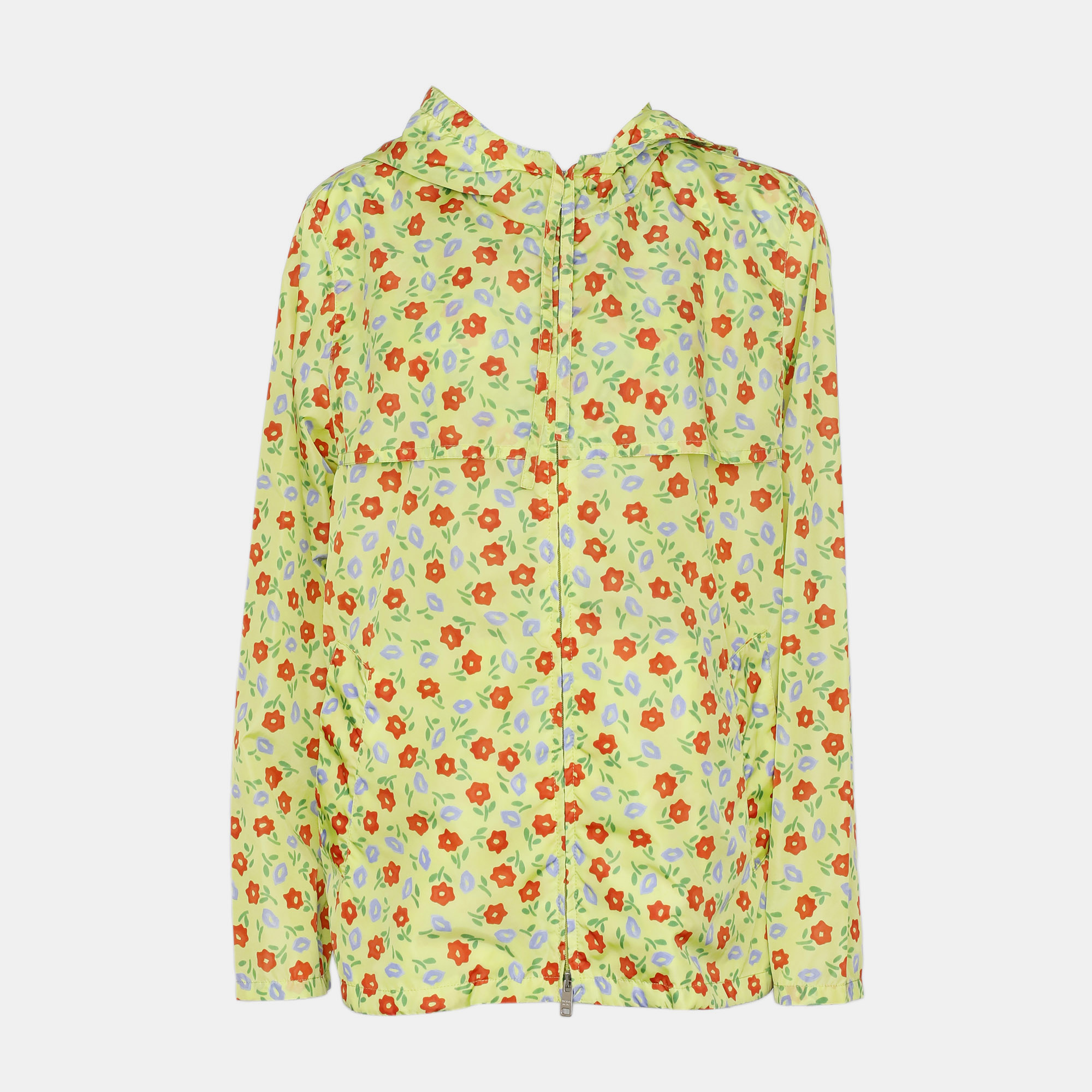 

Prada Yellow Flower Print Parka Jacket Size M